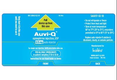 AUVI-Q 0.15MG CASE - AUVI Q 1321 LABEL 1